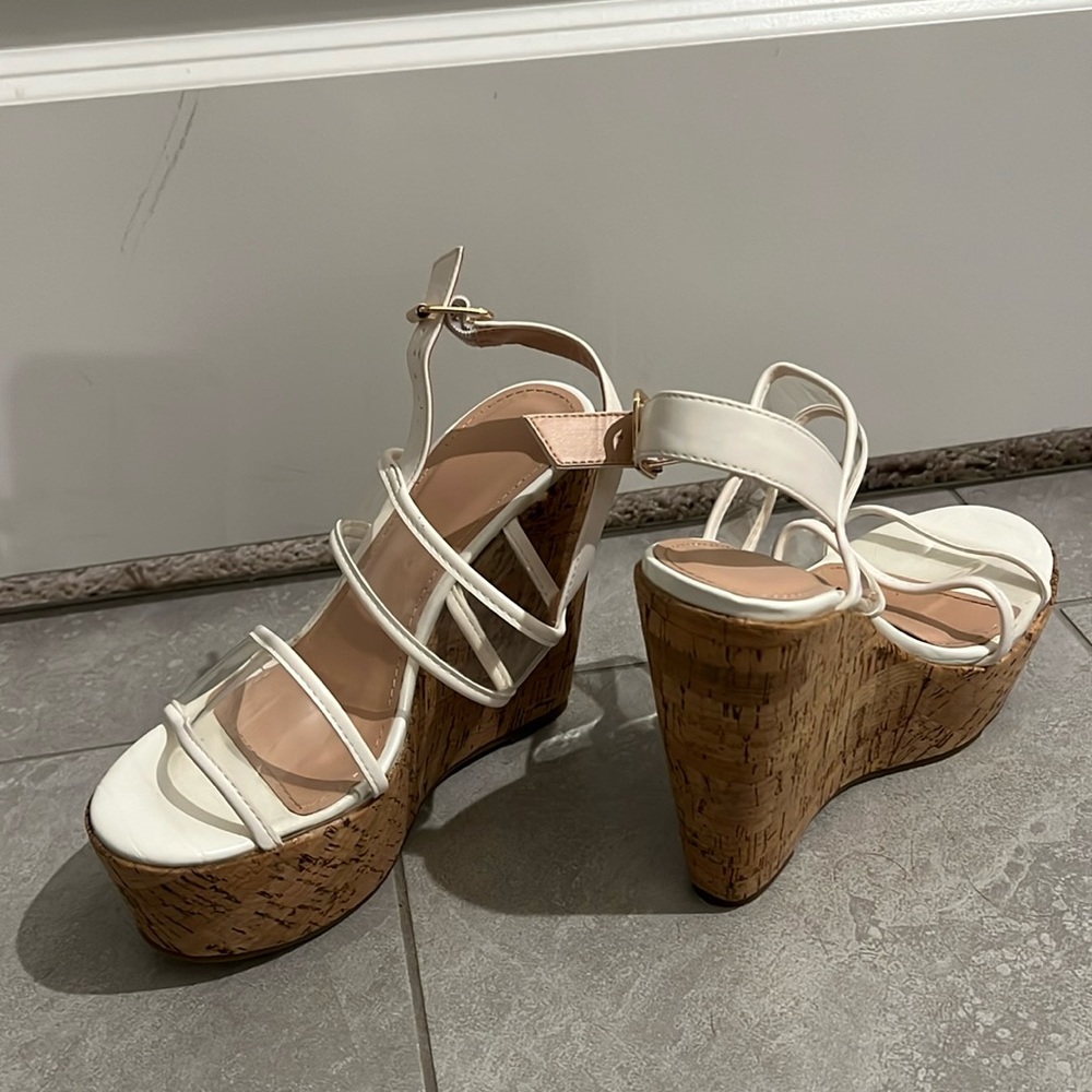 White Cork Wedges